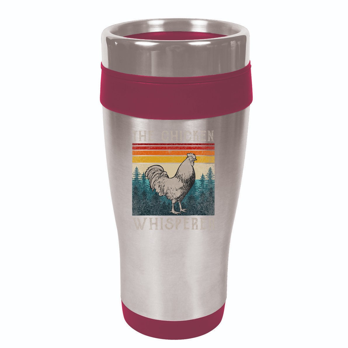 Chicken Whisperer Vintage Retro Chicken Farmer 16oz Travel Tumbler