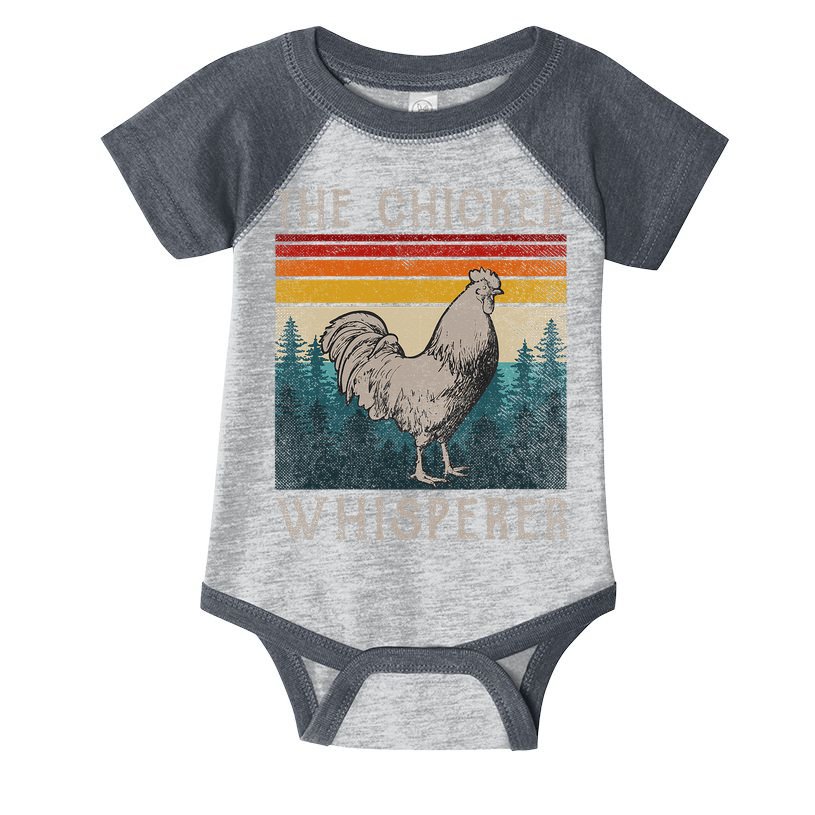 Chicken Whisperer Vintage Retro Chicken Farmer Infant Baby Jersey Bodysuit