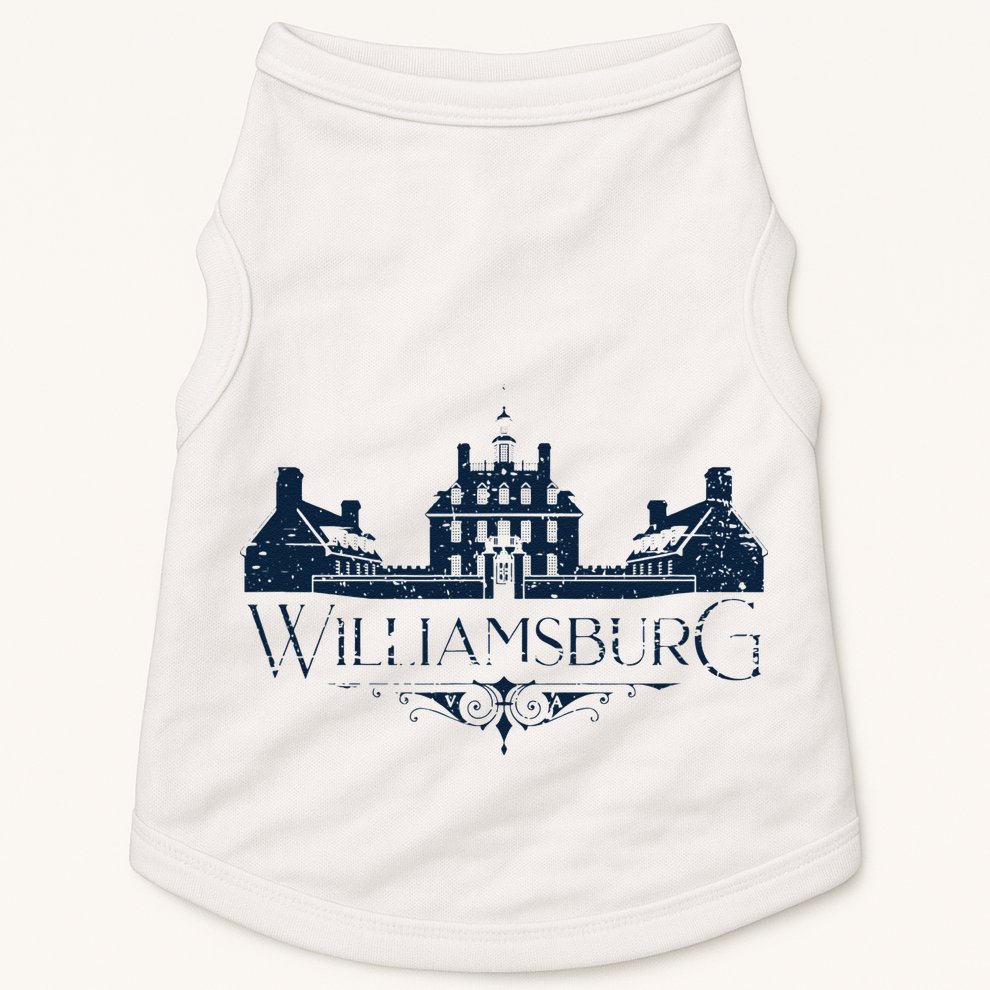 Colonial Williamsburg Virginia Vintage Distressed Style Doggie Tank