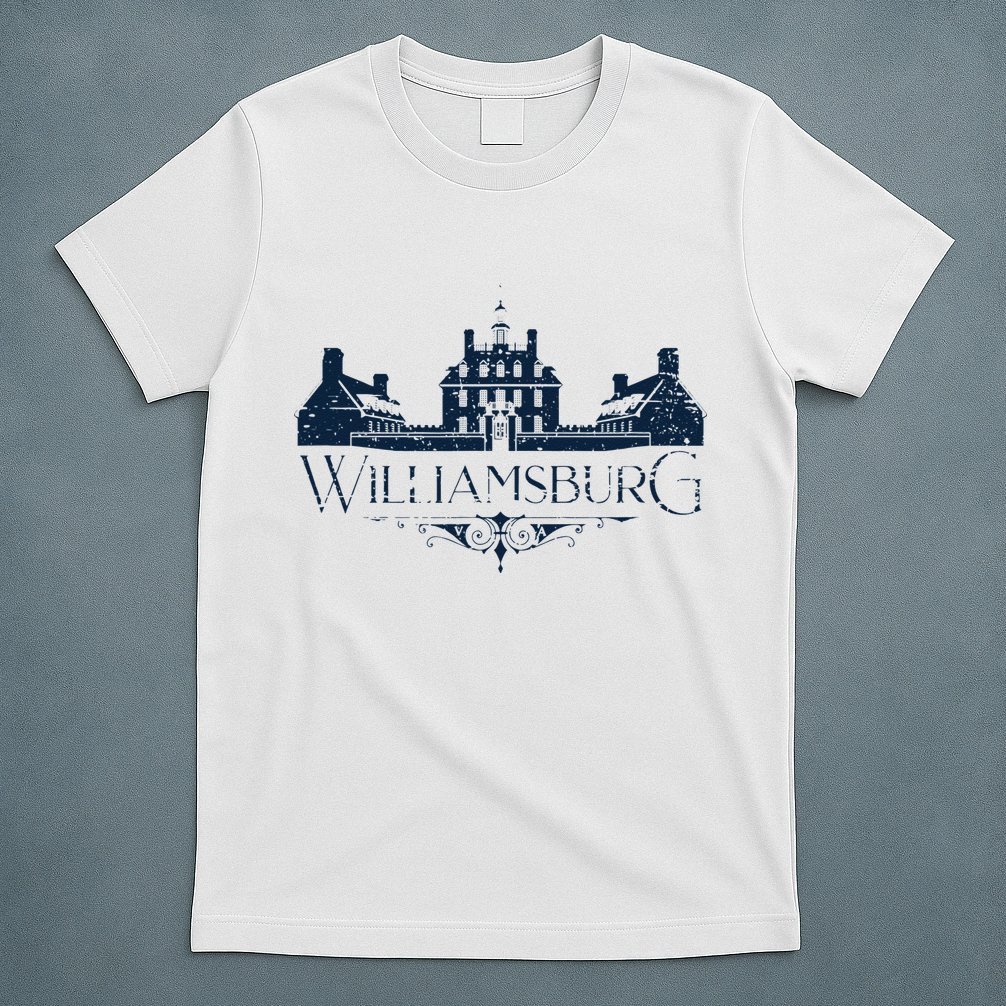 Colonial Williamsburg Virginia Vintage Distressed Style T-Shirt