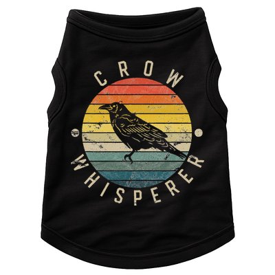 Crow Whisperer Vintage Sunset Cute Raven Doggie Tank