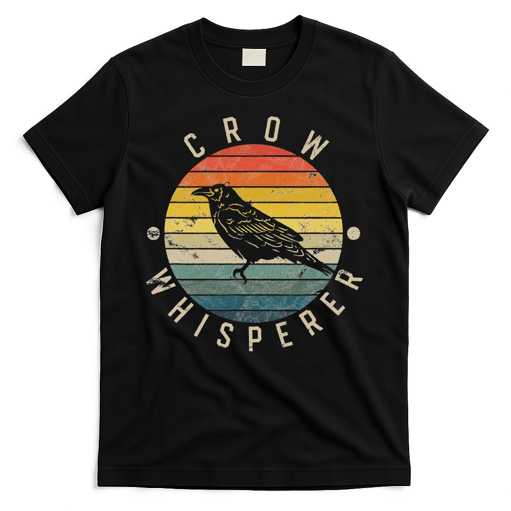 Crow Whisperer Vintage Sunset Cute Raven T-Shirt