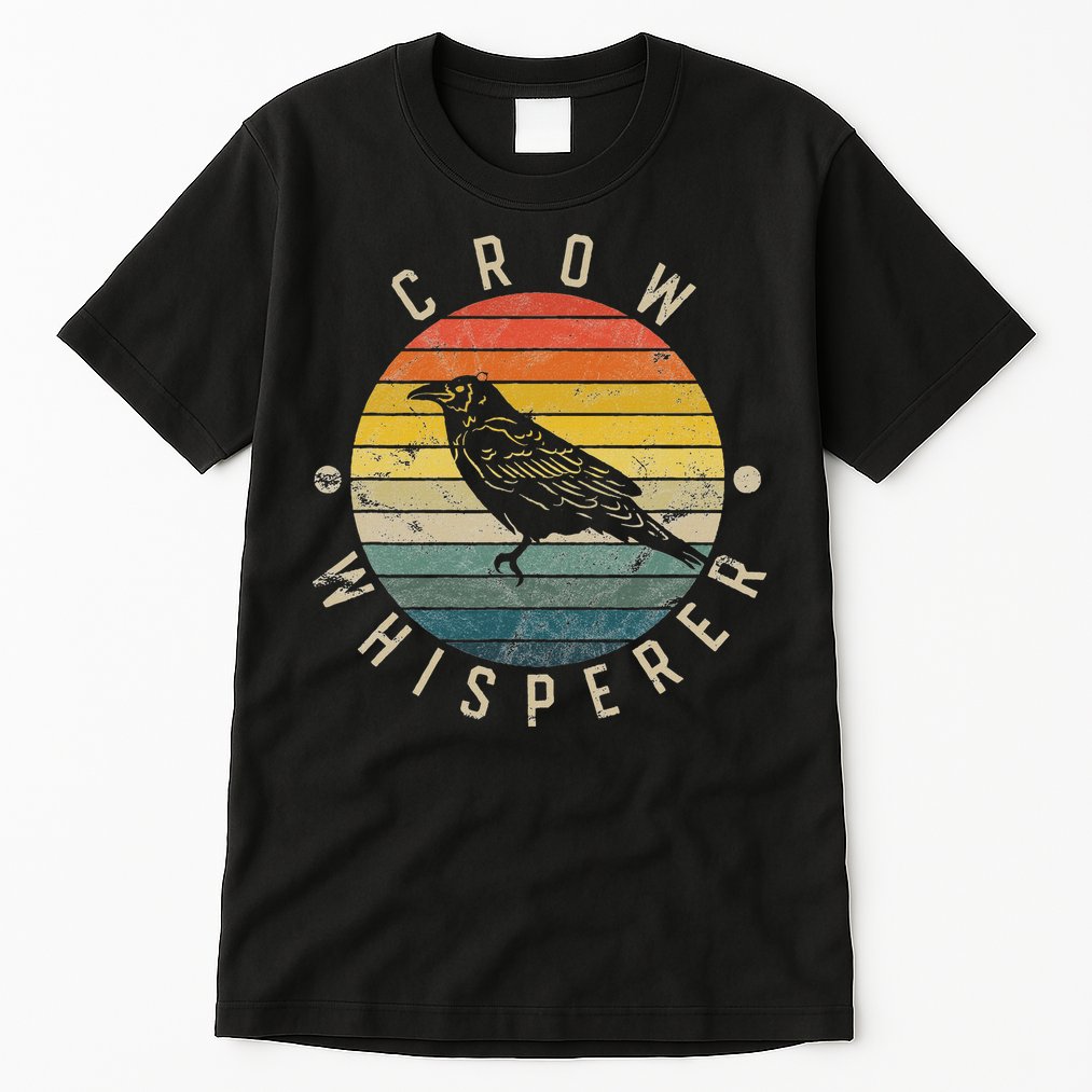Crow Whisperer Vintage Sunset Cute Raven Tall T-Shirt