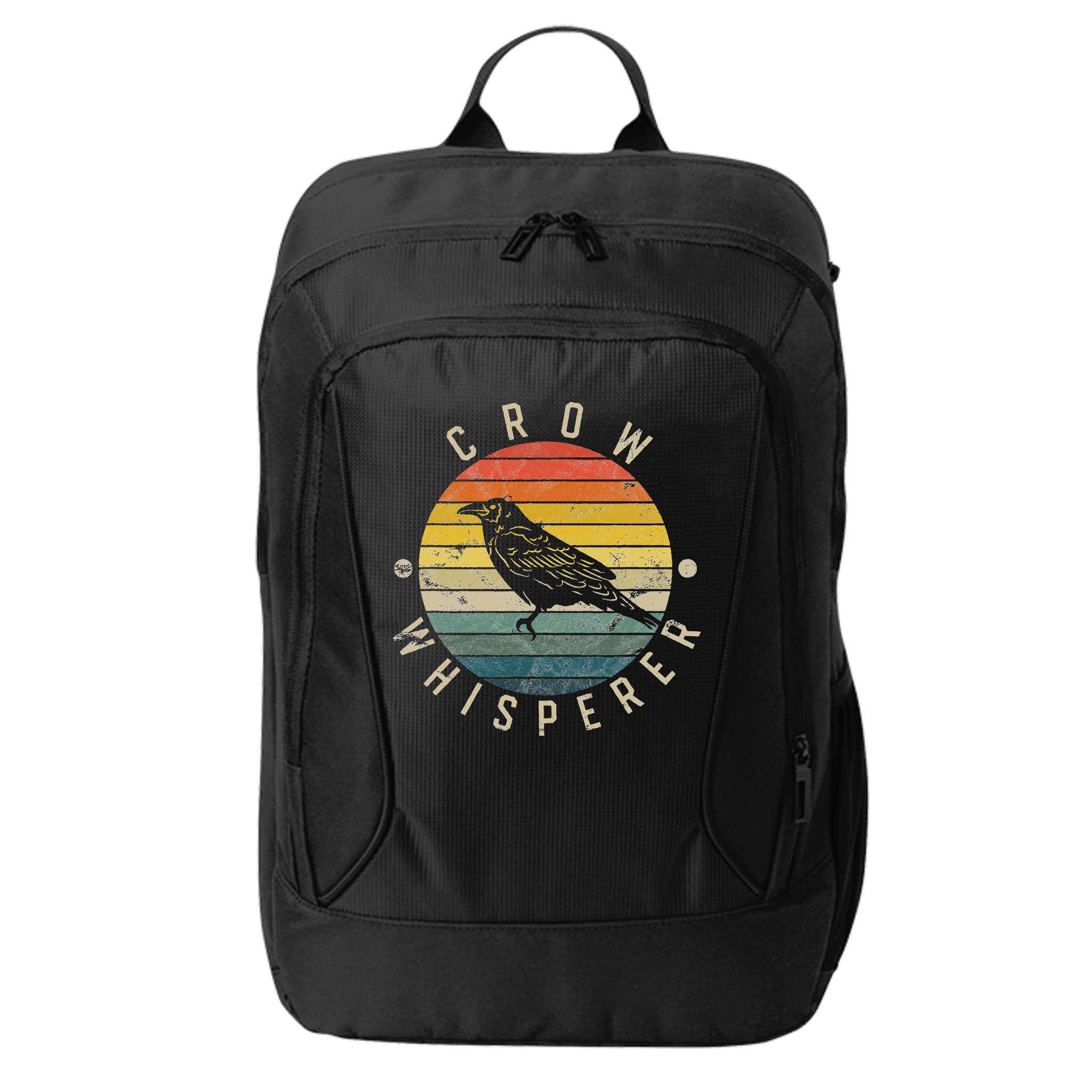 Crow Whisperer Vintage Sunset Cute Raven City Backpack