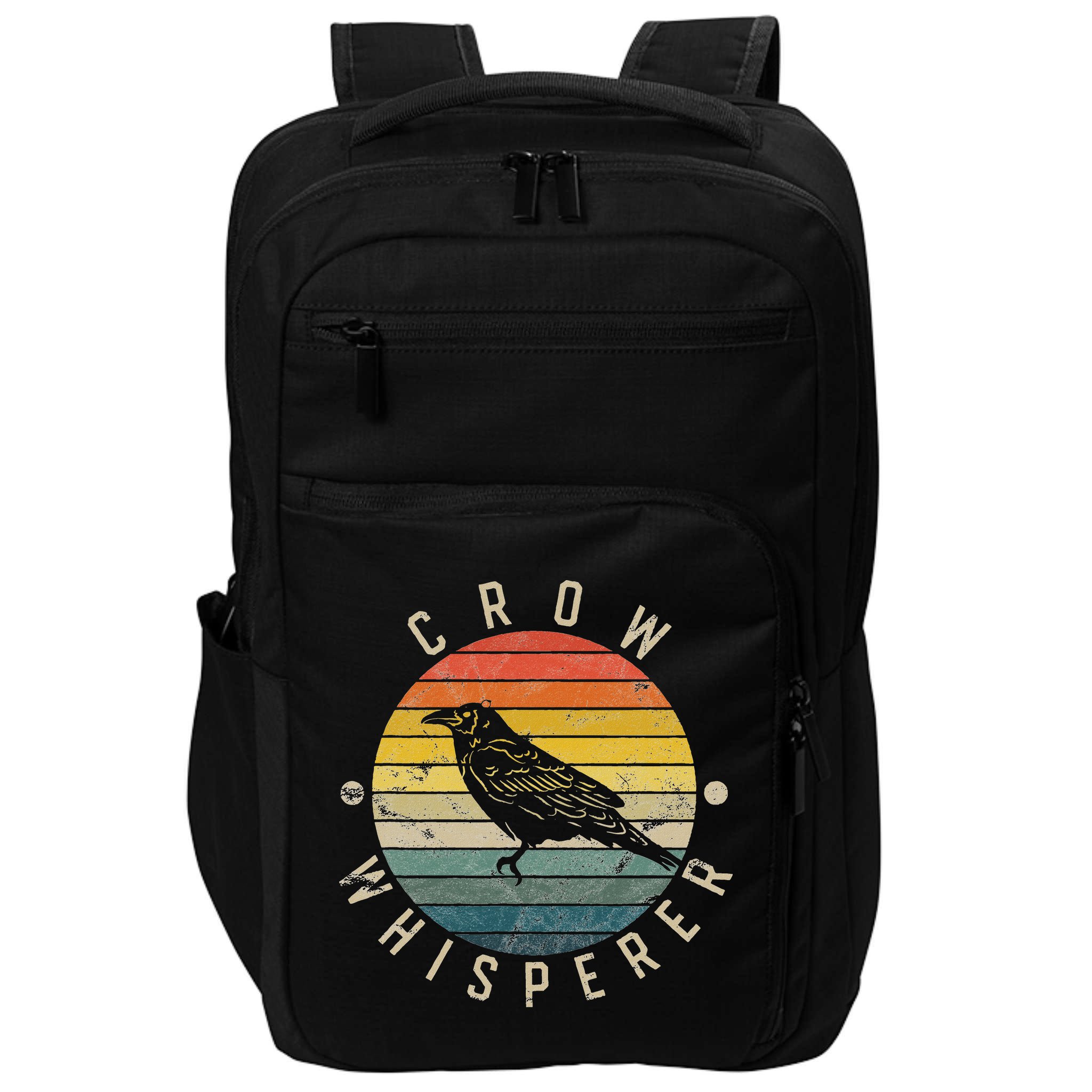 Crow Whisperer Vintage Sunset Cute Raven Impact Tech Backpack