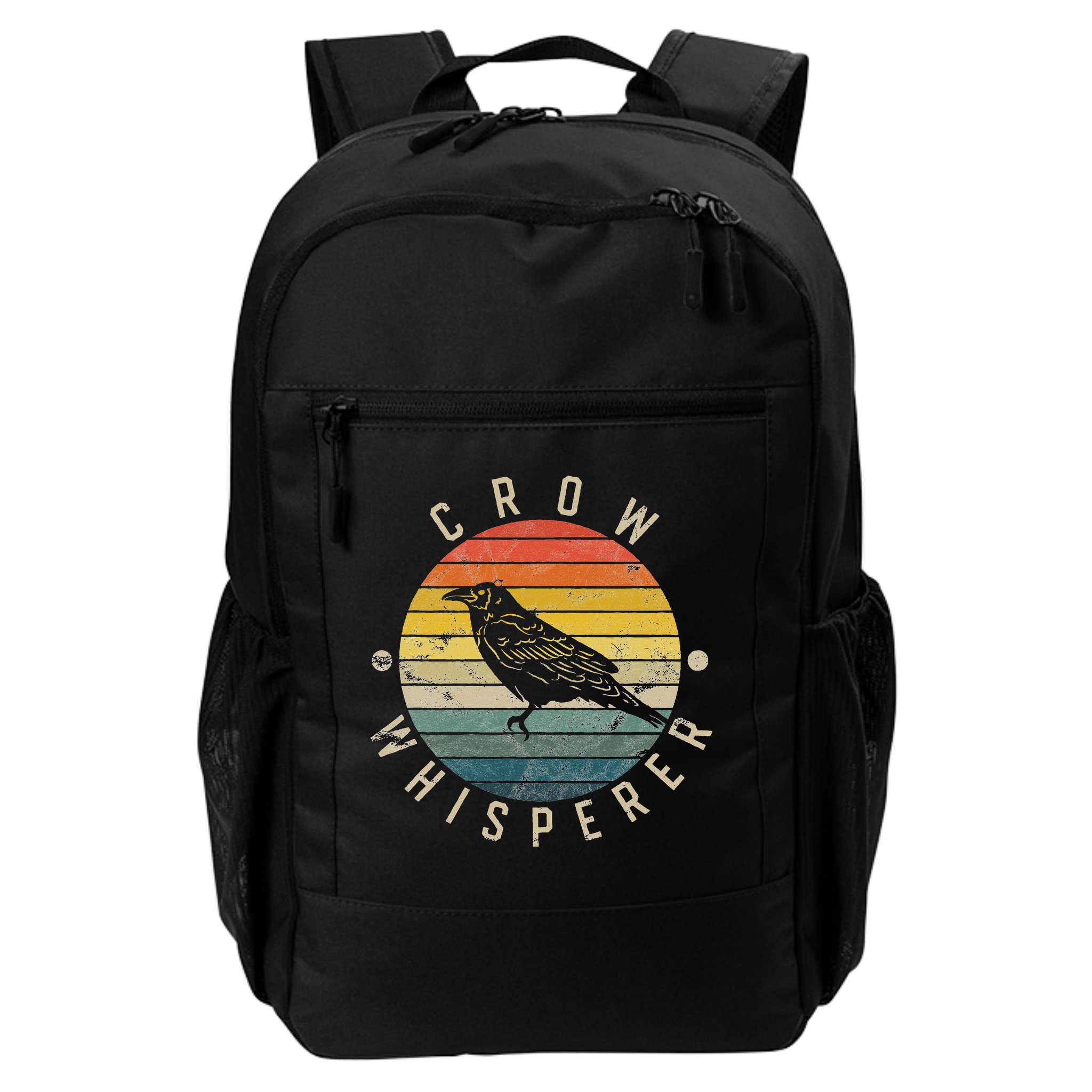 Crow Whisperer Vintage Sunset Cute Raven Backpack