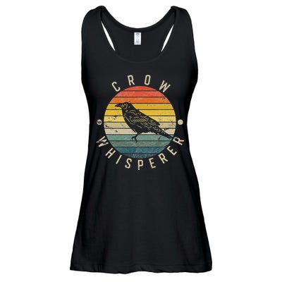 Crow Whisperer Vintage Sunset Cute Raven Ladies Essential Flowy Tank