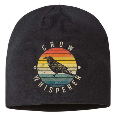 Crow Whisperer Vintage Sunset Cute Raven Sustainable Beanie