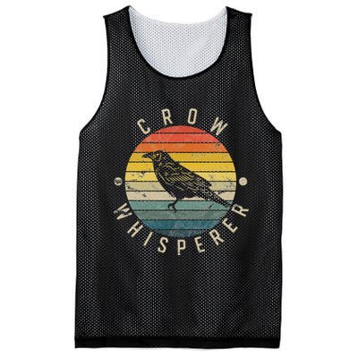 Crow Whisperer Vintage Sunset Cute Raven Mesh Reversible Basketball Jersey Tank