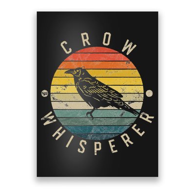 Crow Whisperer Vintage Sunset Cute Raven Poster