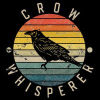 Crow Whisperer Vintage Sunset Cute Raven Kids T-Shirt
