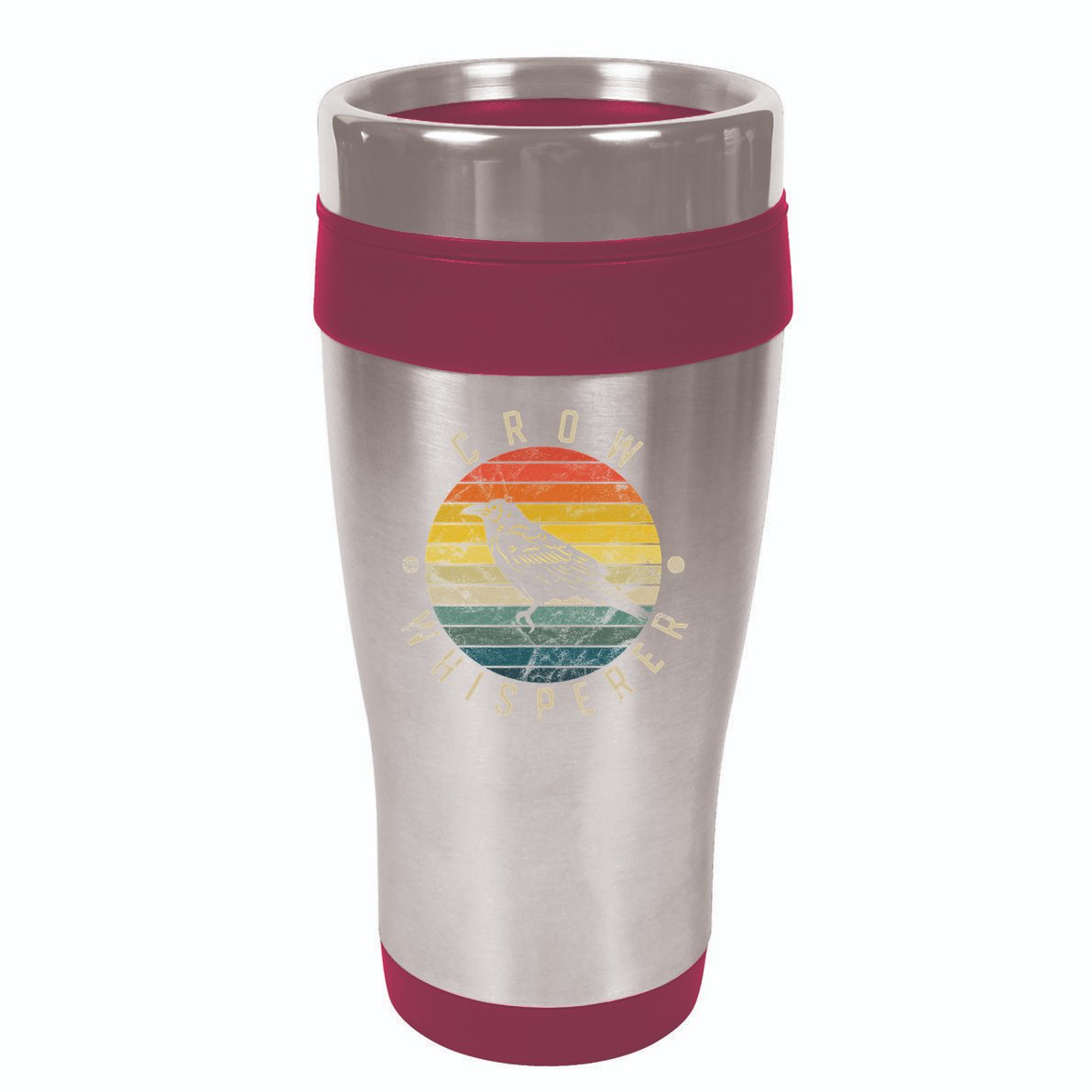Crow Whisperer Vintage Sunset Cute Raven 16oz Travel Tumbler