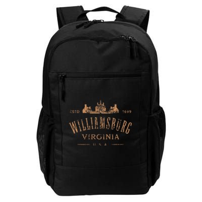 Colonial Williamsburg Virginia Vintage Distressed Style Daily Commute Backpack