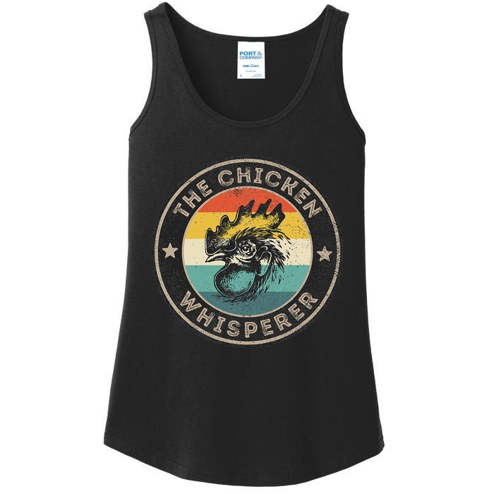 Chicken Whisperer Vintage Retro Chickens Farmer Ladies Essential Tank