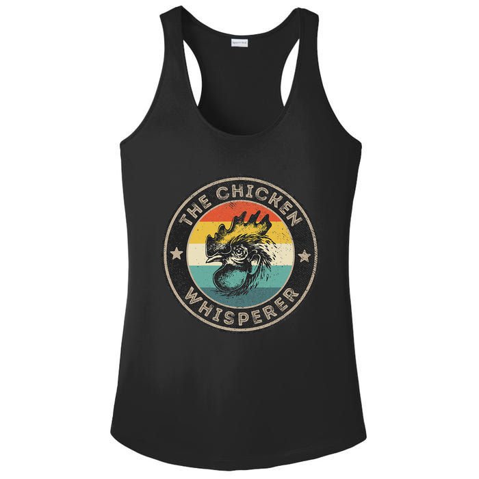 Chicken Whisperer Vintage Retro Chickens Farmer Ladies PosiCharge Competitor Racerback Tank