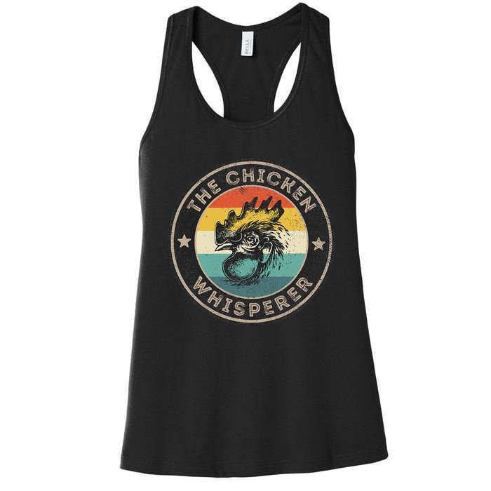 Chicken Whisperer Vintage Retro Chickens Farmer Women's Racerback Tank