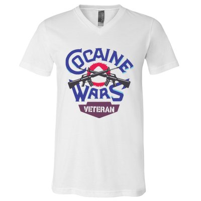 Cocaine Wars Veteran V-Neck T-Shirt