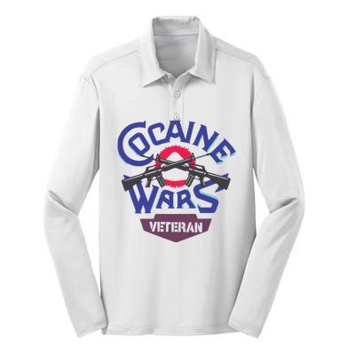 Cocaine Wars Veteran Silk Touch Performance Long Sleeve Polo