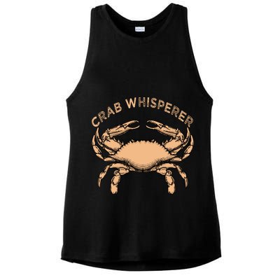 Crab Whisperer Vintage Crabbing Hunting Fishing Crabs Ladies PosiCharge Tri-Blend Wicking Tank