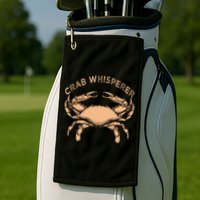 Crab Whisperer Vintage Crabbing Hunting Fishing Crabs Golf Towel