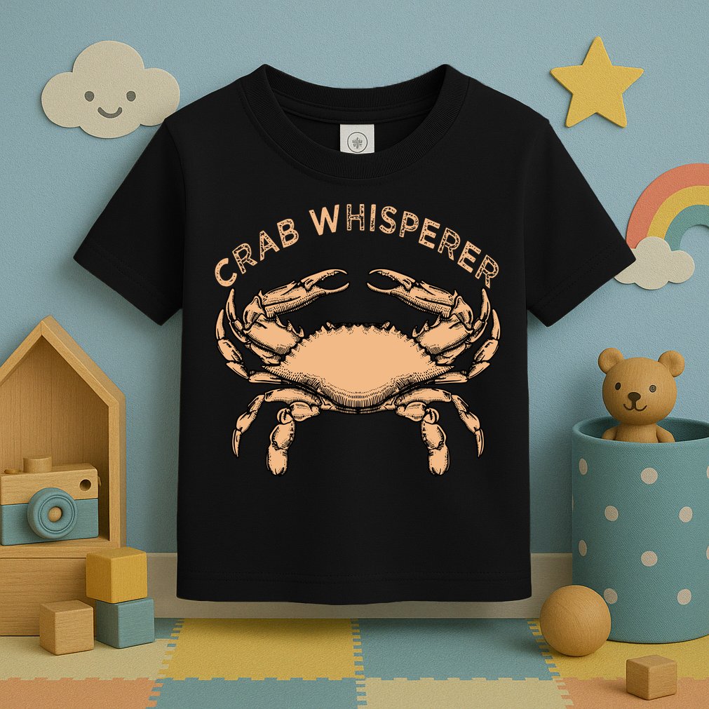Crab Whisperer Vintage Crabbing Hunting Fishing Crabs Toddler T-Shirt