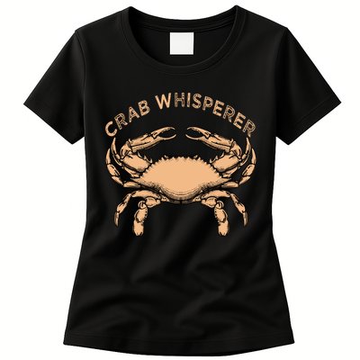 Crab Whisperer Vintage Crabbing Hunting Fishing Crabs Womens T-Shirt