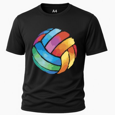 Colorful Watercolor Vollyball Performance Shirt