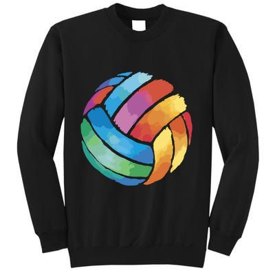 Colorful Watercolor Vollyball Sweatshirt