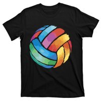 Colorful Watercolor Vollyball T-Shirt