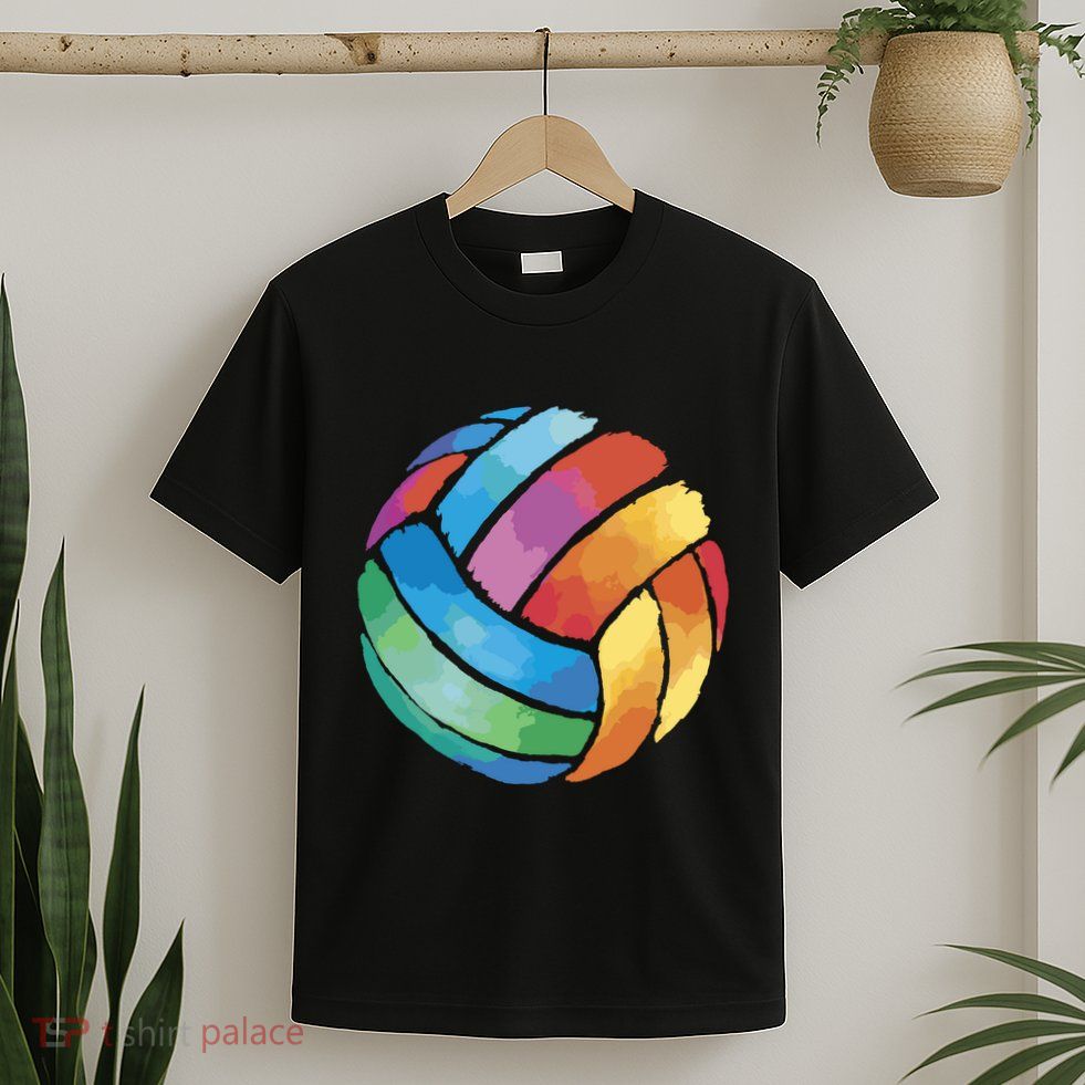 Colorful Watercolor Vollyball T-Shirt