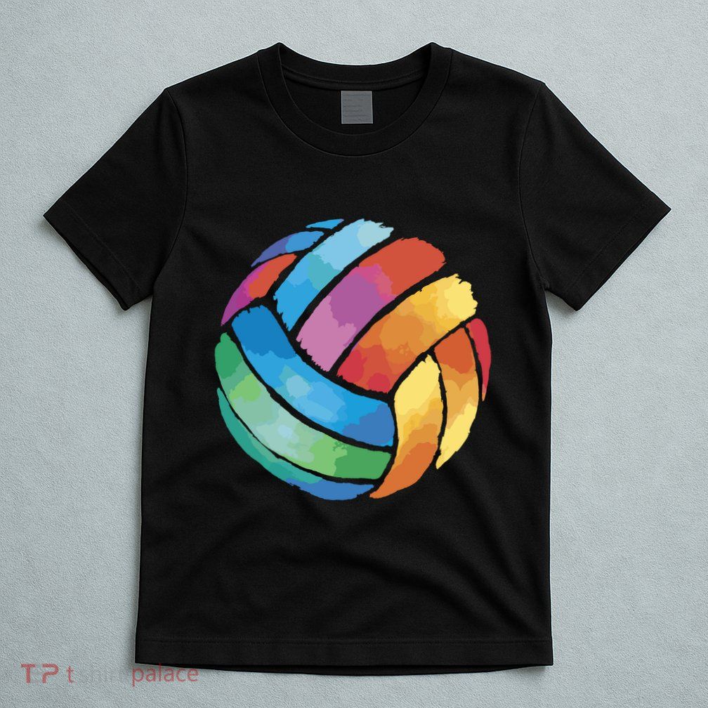 Colorful Watercolor Vollyball T-Shirt