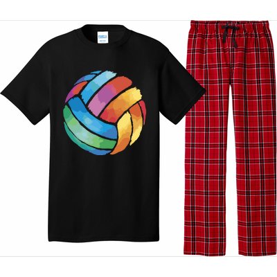 Colorful Watercolor Vollyball Pajama Set