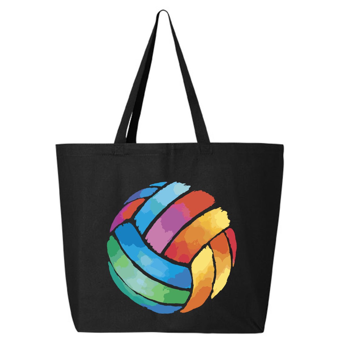 Colorful Watercolor Vollyball 25L Jumbo Tote