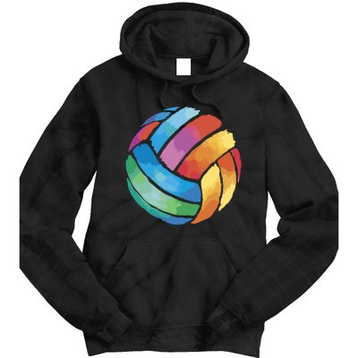 Colorful Watercolor Vollyball Tie Dye Hoodie