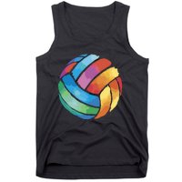 Colorful Watercolor Vollyball Tank Top