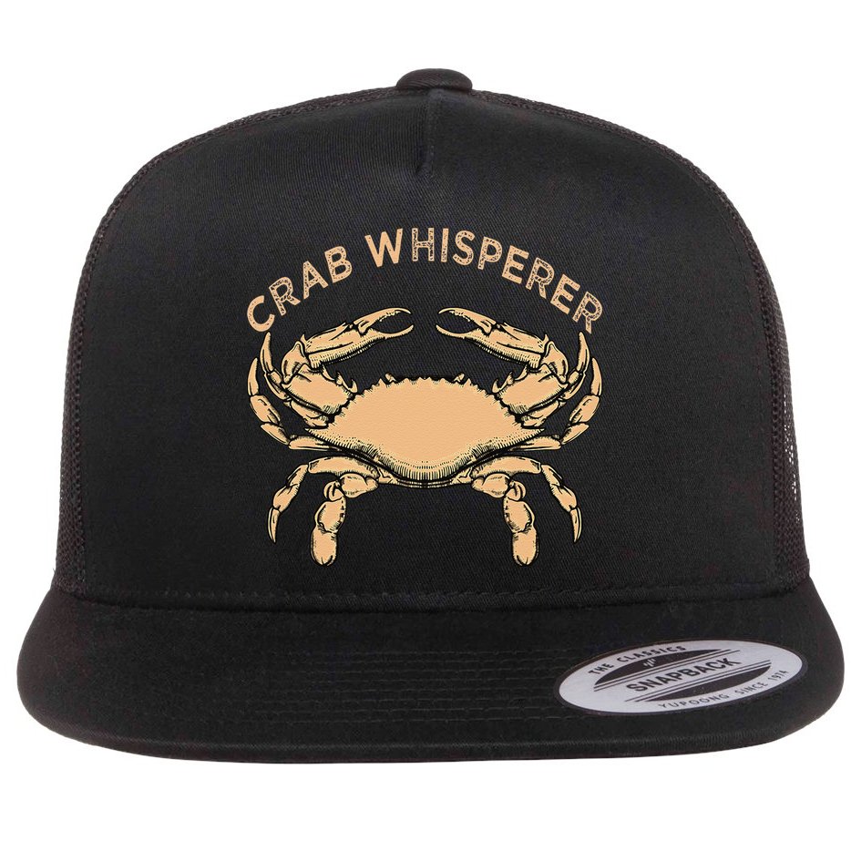 Crab Whisperer Vintage Crabbing Hunting Fishing Crabs Flat Bill Trucker Hat
