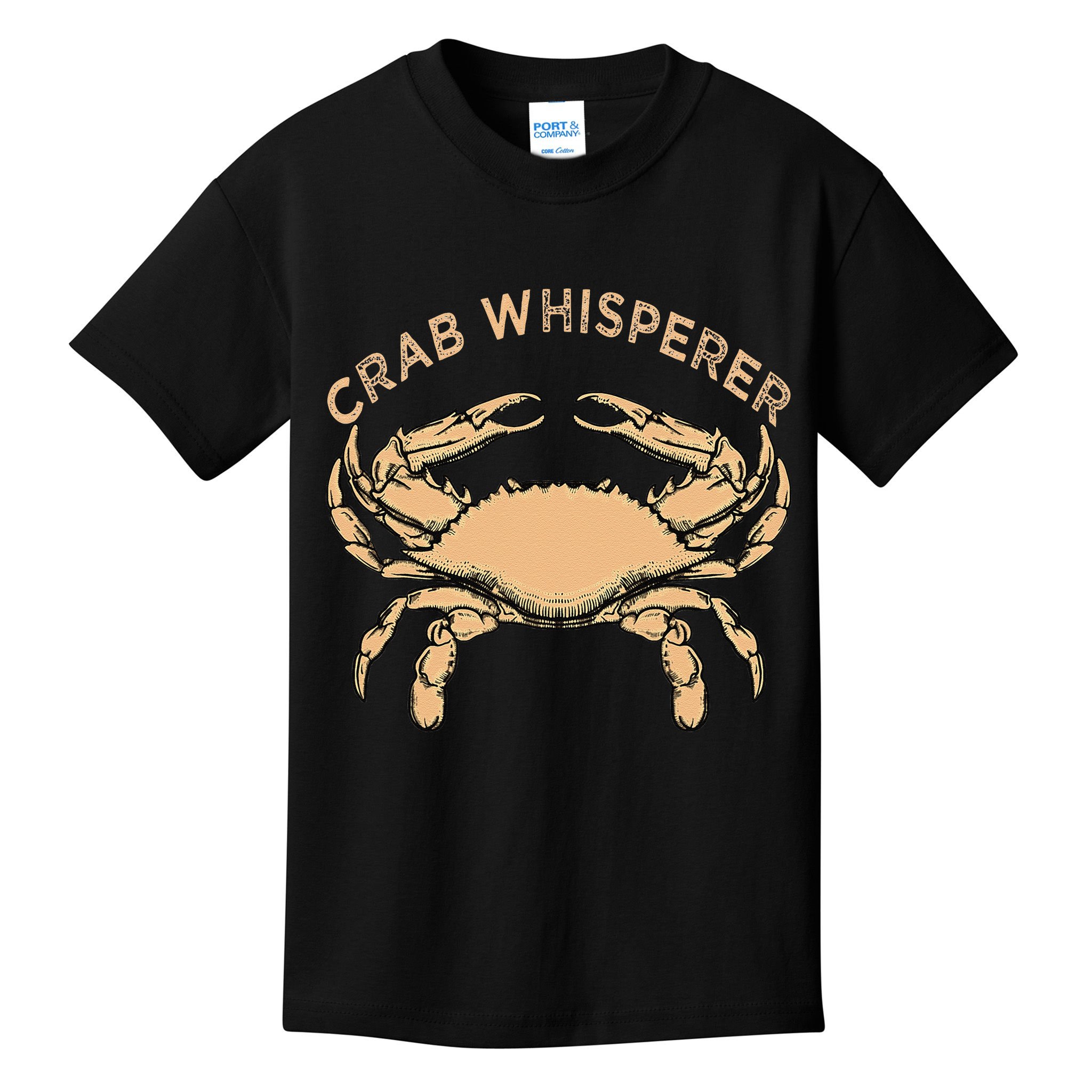 Crab Whisperer Vintage Crabbing Hunting Fishing Crabs Kids T-Shirt