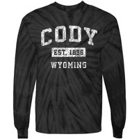 Cody Wyoming Wy Vintage Established Sports Tie-Dye Long Sleeve Shirt