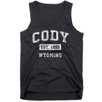 Cody Wyoming Wy Vintage Established Sports Tank Top