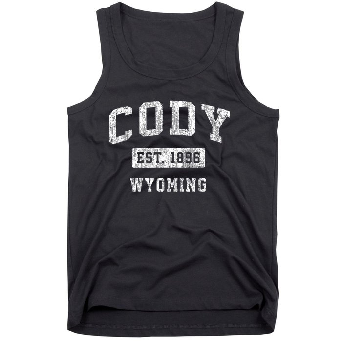 Cody Wyoming Wy Vintage Established Sports Tank Top