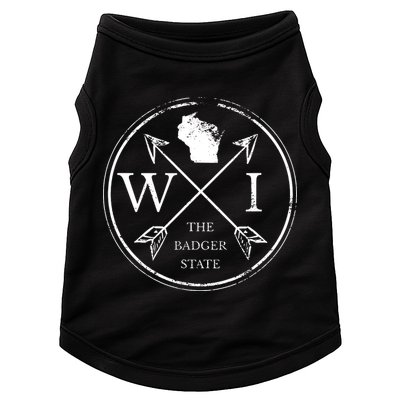 Cute Wisconsin Wi The Badger State Map Wisconsin Doggie Tank