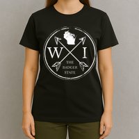 Cute Wisconsin Wi The Badger State Map Wisconsin T-Shirt
