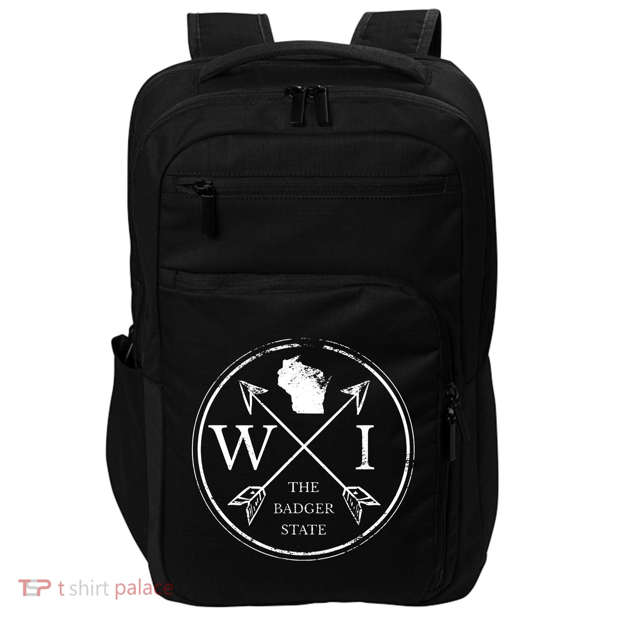 Cute Wisconsin Wi The Badger State Map Wisconsin Impact Tech Backpack