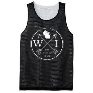 Cute Wisconsin Wi The Badger State Map Wisconsin Mesh Reversible Basketball Jersey Tank