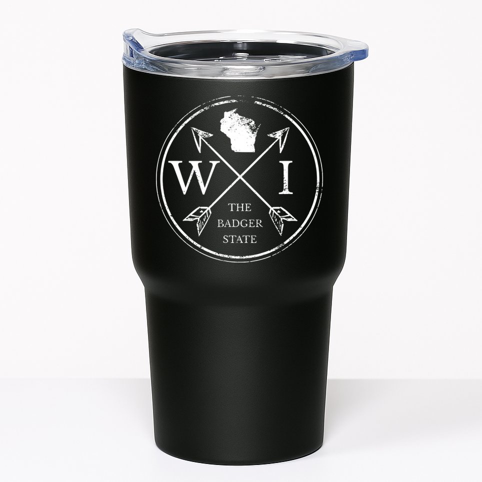 Cute Wisconsin Wi The Badger State Map Wisconsin Tumbler