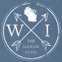 Cute Wisconsin Wi The Badger State Map Wisconsin Garment-Dyed Sweatshirt