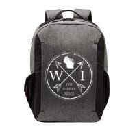 Cute Wisconsin Wi The Badger State Map Wisconsin Vector Backpack