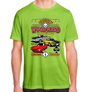 Crusin Woodward Woodward Ave Detroit To Pontiac A Michigan Tradition 2024 Adult ChromaSoft Performance T-Shirt