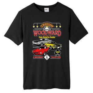 Crusin Woodward Woodward Ave Detroit To Pontiac A Michigan Tradition 2024 Tall Fusion ChromaSoft Performance T-Shirt