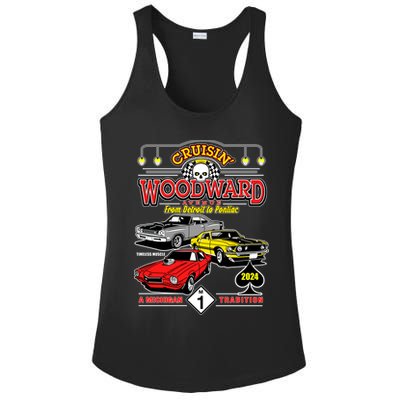 Crusin Woodward Woodward Ave Detroit To Pontiac A Michigan Tradition 2024 Ladies PosiCharge Competitor Racerback Tank